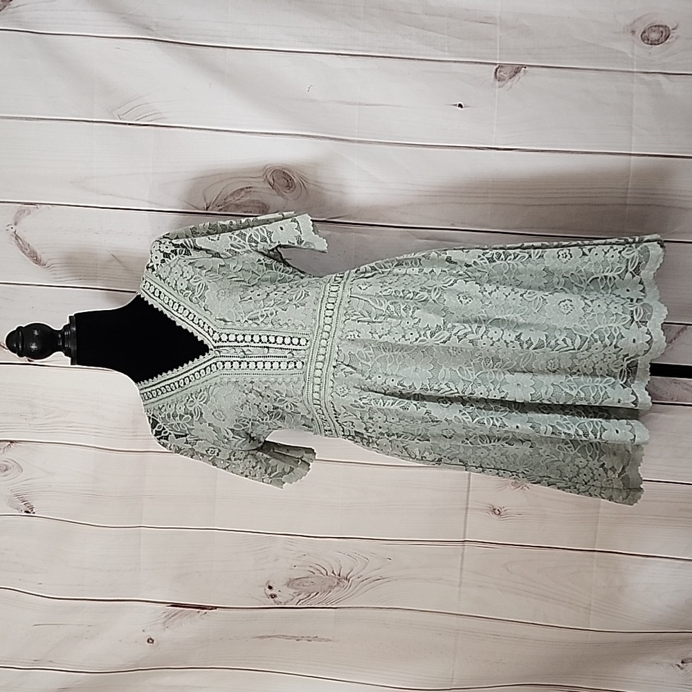 Blu Pepper Sage Green Lace dress, size Large